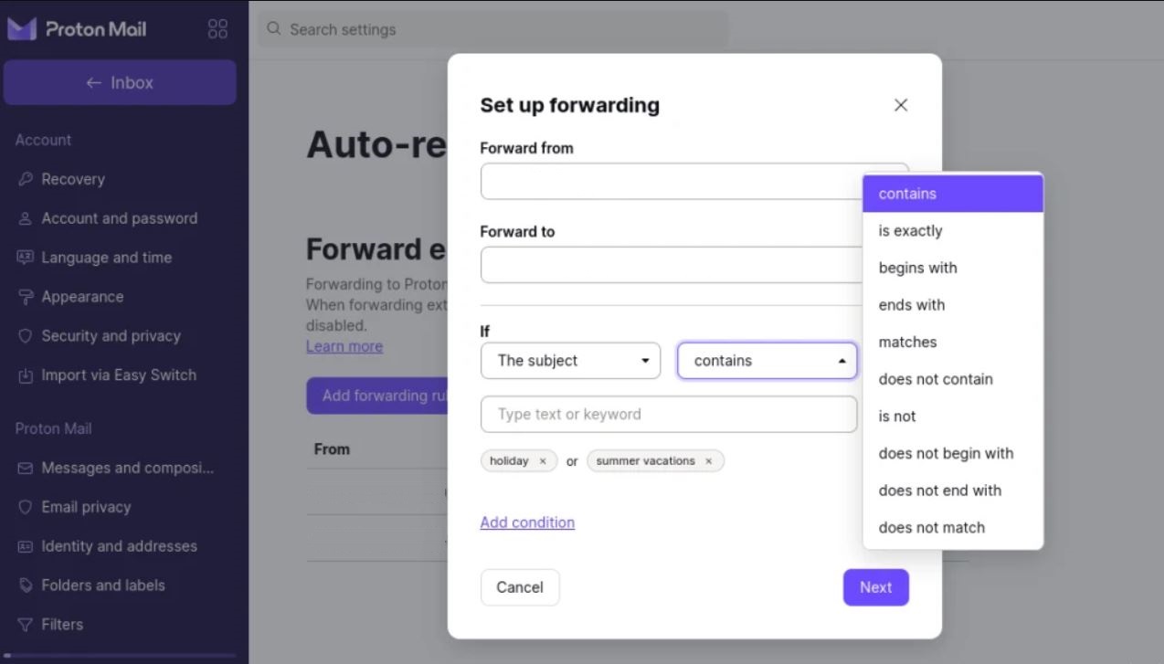 Proton Mail Introduces Automatic Email Forwarding for External Recipients